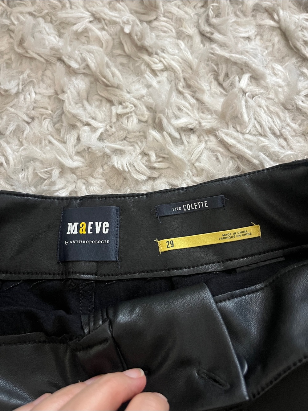 Maeve Colette faux Leather pants - Picture 4 of 5